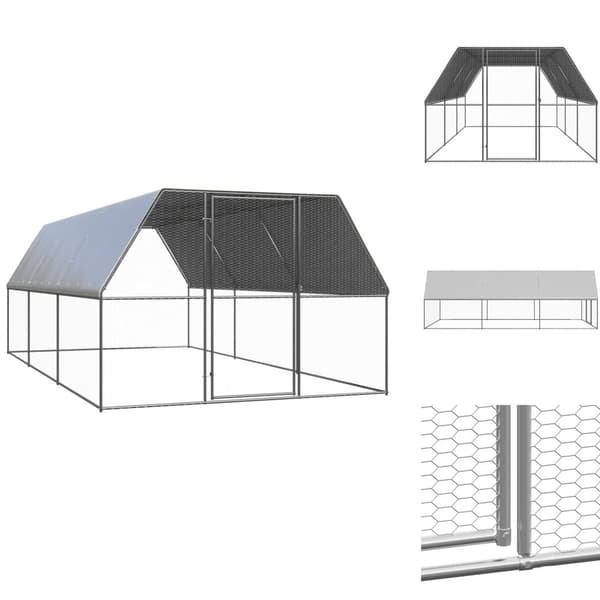Huse & bure til små dyr - Living hønsegård 3x6x2 m galvaniseret stål