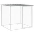 Miniatyrbillede 7 af 10: Huse & bure til små dyr - Living hønsebur med tag 1003x98x90 cm galvaniseret stål lysegrå