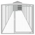 Miniatyrbillede 4 af 9: Huse & bure til små dyr - Living hønsehus med løbegård 117x813x123 cm galvaniseret stål lysegrå