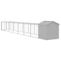 Miniatyrbillede 6 af 9: Huse & bure til små dyr - Living hønsehus med løbegård 117x813x123 cm galvaniseret stål lysegrå