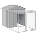 Miniatyrbillede 7 af 9: Huse & bure til små dyr - Living hønsehus med løbegård 117x813x123 cm galvaniseret stål lysegrå