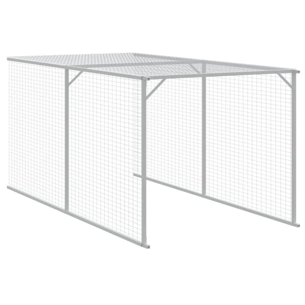 Huse & bure til små dyr - Living hønsehus med løbegård 117x813x123 cm galvaniseret stål lysegrå