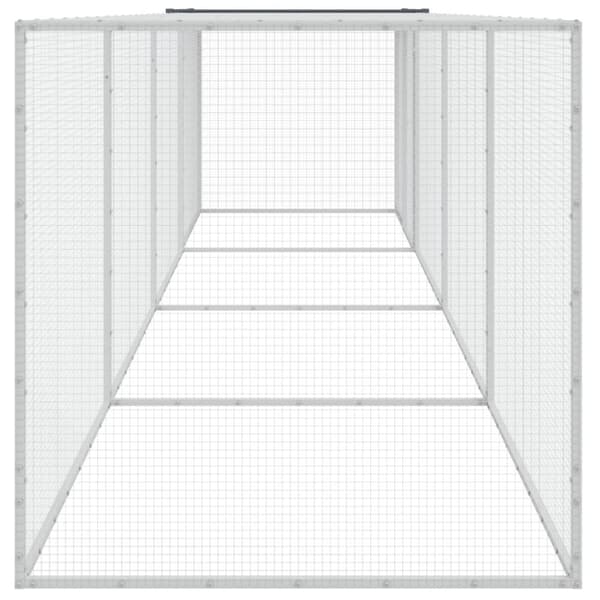 Huse & bure til små dyr - Living hønsebur med tag 403x98x90 cm galvaniseret stål antracitgrå