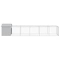 Miniatyrbillede 5 af 9: Huse & bure til små dyr - Living hønsehus med løbegård 117x609x123 cm galvaniseret stål lysegrå