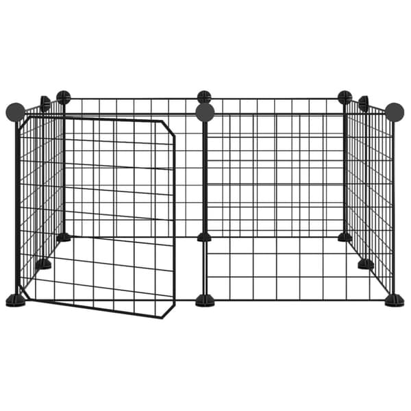 Husdjursbur svart 8 paneler 35x35 cm stål - Djurbur - Djurburar - Home & Living