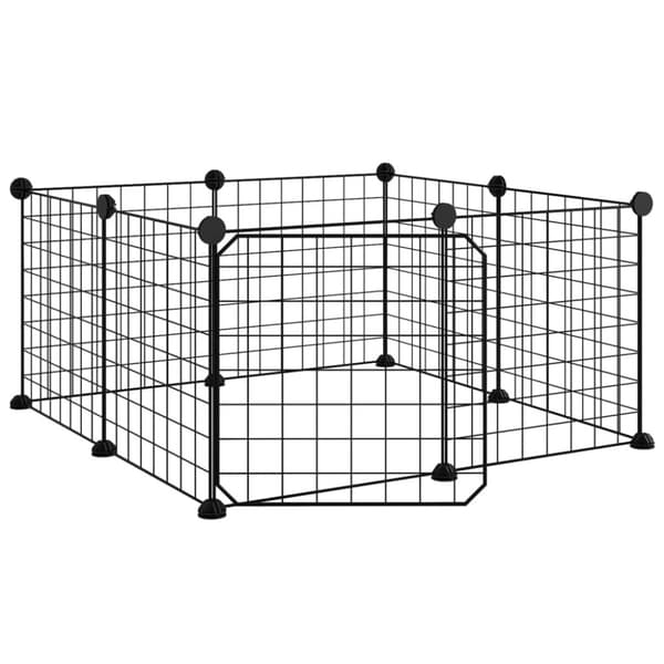 Husdjursbur svart 8 paneler 35x35 cm stål - Djurbur - Djurburar - Home & Living