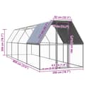 Pikkukuva 6 / 6: Ulkotilan kanahäkki 2x8x2 m galvanoitu teräs - Kanahäkki - Kanahäkit - Home & Living
