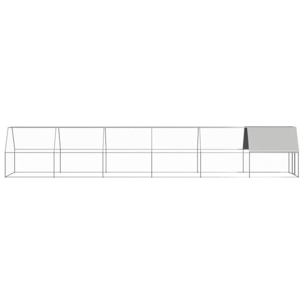 Ulkotilan kanahäkki 2x12x2 m galvanoitu teräs - Kanahäkki - Kanahäkit - Home & Living