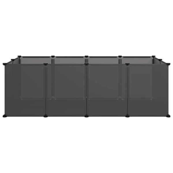 Smådjursbur svart 144x74x46,5 cm PP och stål - Djurbur - Djurburar - Home & Living
