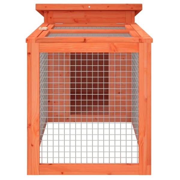 Kaninbur 100,5x54x55 cm massivt fyrretræ brun - Kaninbur - Kaninbure - Home & Living