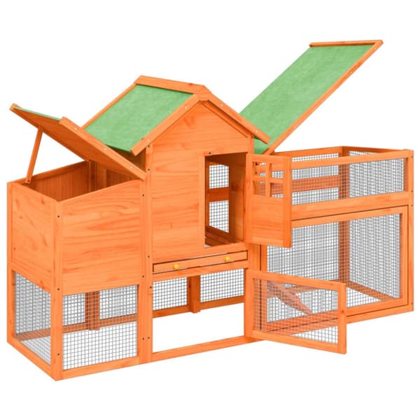 Hönshus brun 186,5x58,5x113 cm massiv furu - Hönshus - Hönhus - Home & Living