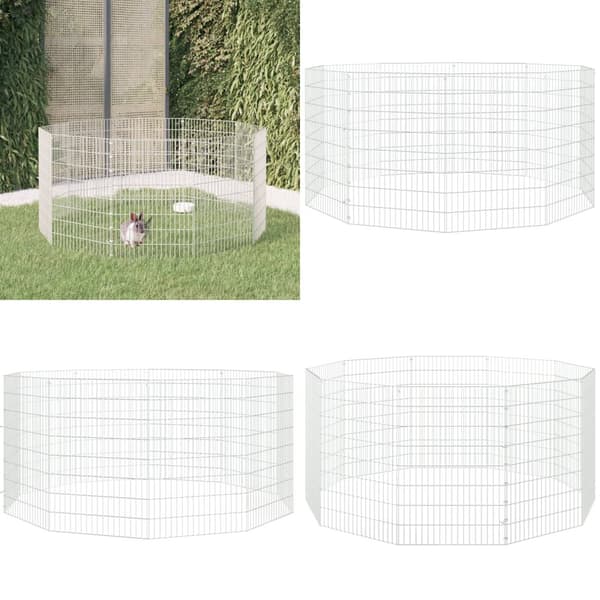 10-panels kaninbur 54x80 cm galvaniseret jern - Kaninbur - Kaninbure - Home & Living