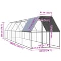 Pikkukuva 6 / 6: Ulkotilan kanahäkki 2x10x2 m galvanoitu teräs - Kanahäkki - Kanahäkit - Home & Living