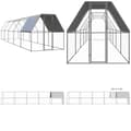 Pikkukuva 1 / 6: Ulkotilan kanahäkki 2x10x2 m galvanoitu teräs - Kanahäkki - Kanahäkit - Home & Living