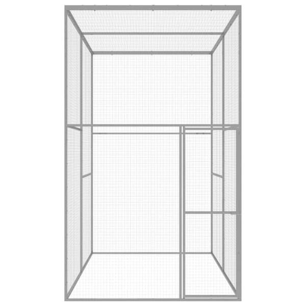 Kattbur 3x1,5x2,5 m galvaniserat stål - Kattbur - Bur - Home & Living