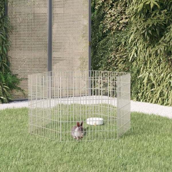 6-panels kaninbur 54x60 cm galvaniseret jern - Kaninbur - Kaninbure - Home & Living