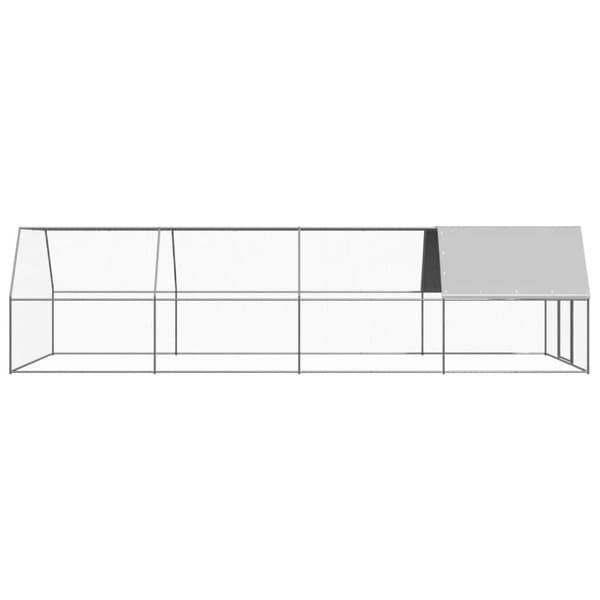 Hönsbur för utomhusbruk 3x8x2 m galvaniserat stål - Bur - Burar - Home & Living