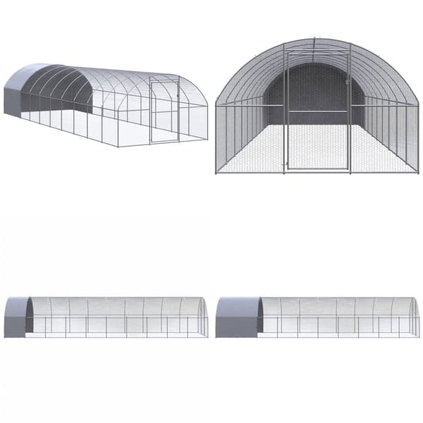 Hønsehus 3x10x2 m galvaniseret stål - Hønsehus - Hønsehuse - Home & Living