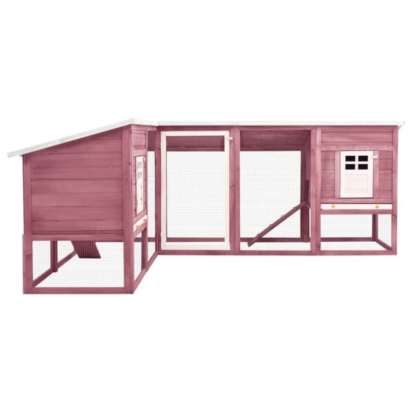 Kanin ulkohäkki mokka ja valkoinen täysi kuusi - Kaninkoppi - Kaninkopit - Home & Living