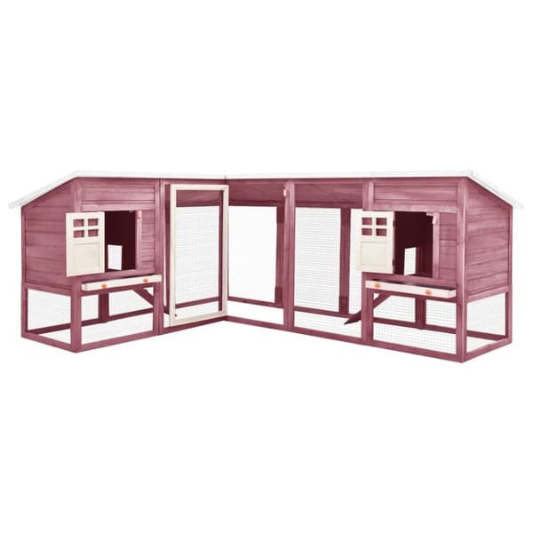Kanin ulkohäkki mokka ja valkoinen täysi kuusi - Kaninkoppi - Kaninkopit - Home & Living