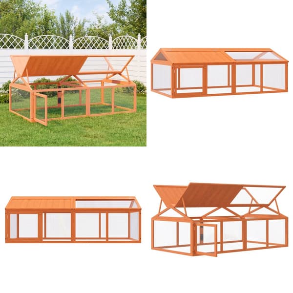 Løbegård 200x112,5x74 cm massivt fyrretræ brun - Løbegård - Løbegårde - Home & Living