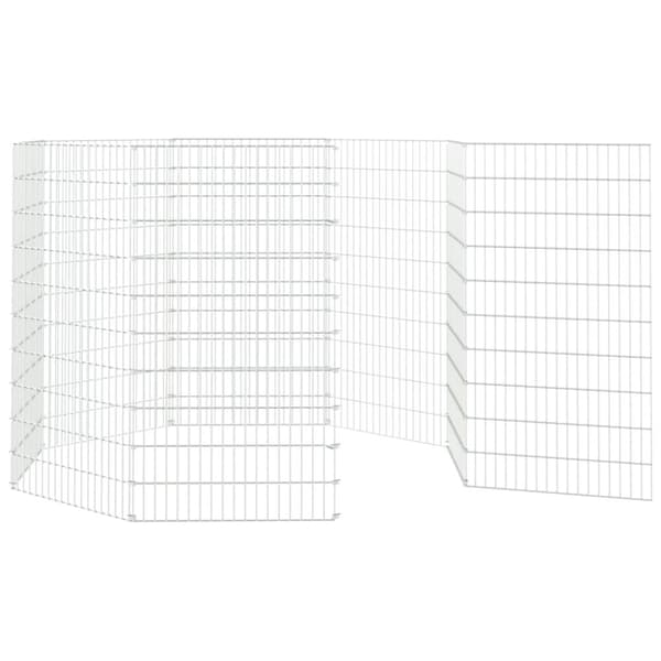 8-panels kaninbur 54x100 cm galvaniseret jern - Kaninbur - Kaninbure - Home & Living