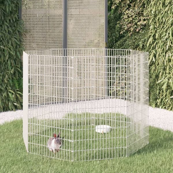8-panels kaninbur 54x100 cm galvaniseret jern - Kaninbur - Kaninbure - Home & Living