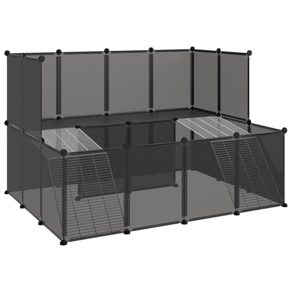 Lille dyrebur 143x107x93 cm PP og stål sort - Dyrebur - Dyrebure - Home & Living