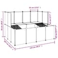 Miniatyrbillede 9 af 9: Lille dyrebur 143x107x93 cm PP og stål sort - Dyrebur - Dyrebure - Home & Living