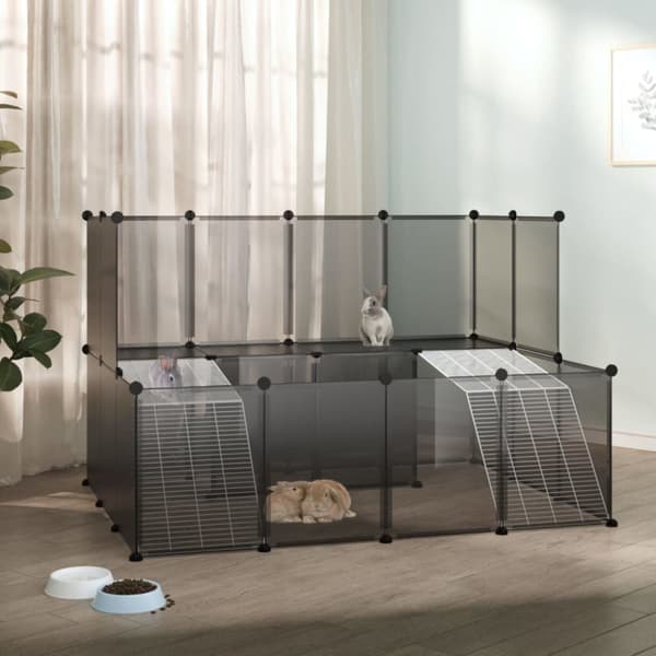 Lille dyrebur 143x107x93 cm PP og stål sort - Dyrebur - Dyrebure - Home & Living