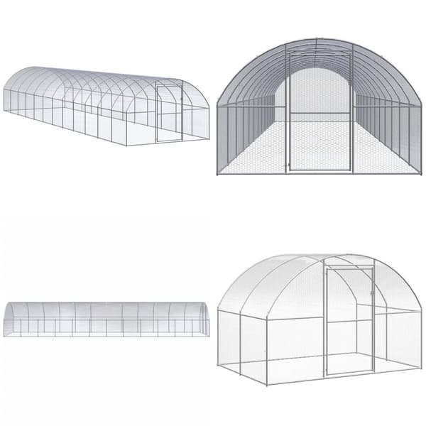 Hønsehus 3x12x2 m galvaniseret stål - Hønsehus - Hønsehuse - Home & Living