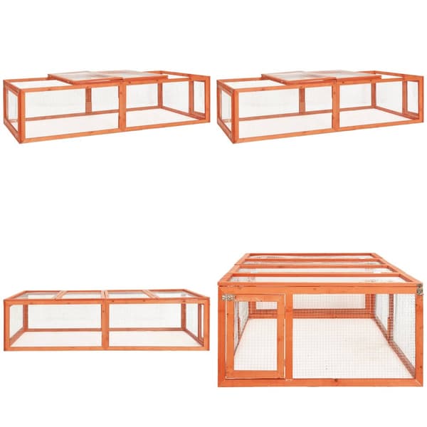 Kaninbur 183x90x46,5 cm massivt fyrretræ - Kaninbur - Kaninbure - Home & Living
