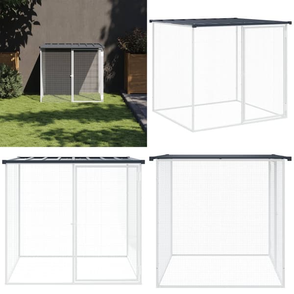 Hönsbur med tak antracit 103x98x90 cm galvaniserat stål - Hönshus - Hönsbur - Home & Living