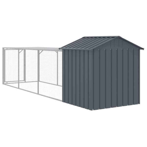 Kanakoppi/ulkotila antrasiitti 117x405x123 cm galvanoitu teräs - Kanahäkki - Kanahäkit - Home & Living