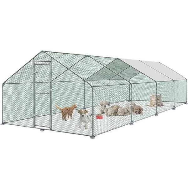 Hönshus - Ej specificerat - 3x8x2m - Galvaniserat stål - Vattentät - Säker med lås
