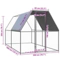 Pikkukuva 5 / 5: Ulkotilan kanahäkki 2x4x2 m galvanoitu teräs
