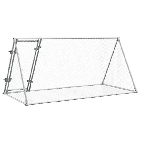 Kaninbur silver 200x105x91 cm galvaniserat stål