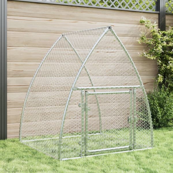 kaninbur 100x105x120 cm galvaniseret stål sølvfarvet