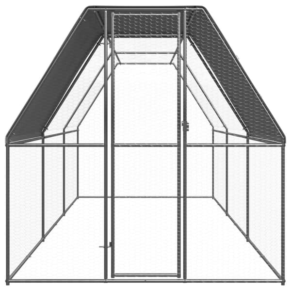 udendørs hønsegård 2x6x2 m galvaniseret stål