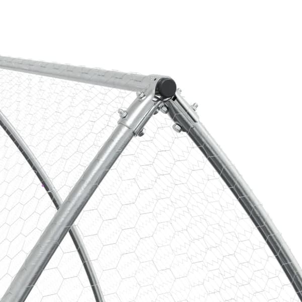 Kaninbur silver 300x105x120 cm galvaniserat stål