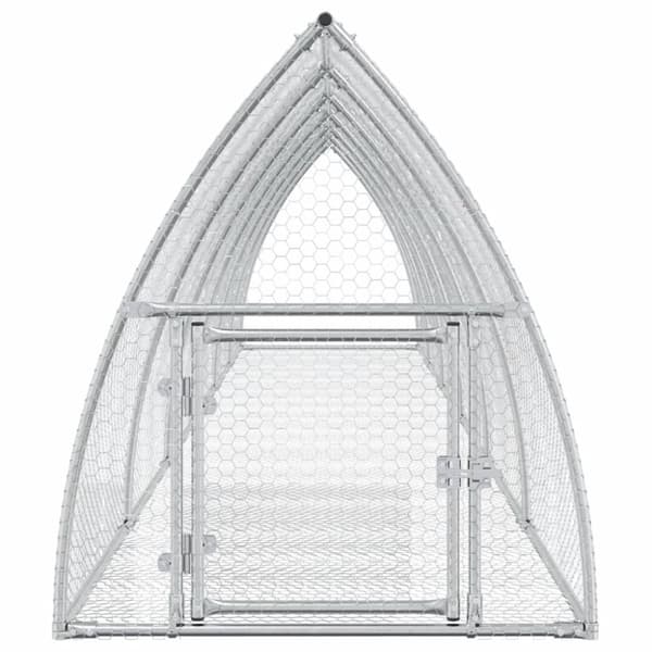 kaninbur 600x105x120 cm galvaniseret stål sølvfarvet
