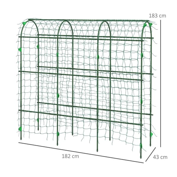 Rootz Large Bue Fuglenet - Klatrebue - Haveespalier - Nem montering - Holdbart stål - 43cm x 182cm x 183cm