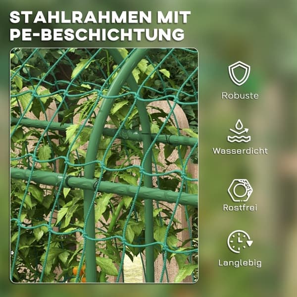 Rootz Large Bue Fuglenet - Klatrebue - Haveespalier - Nem montering - Holdbart stål - 43cm x 182cm x 183cm