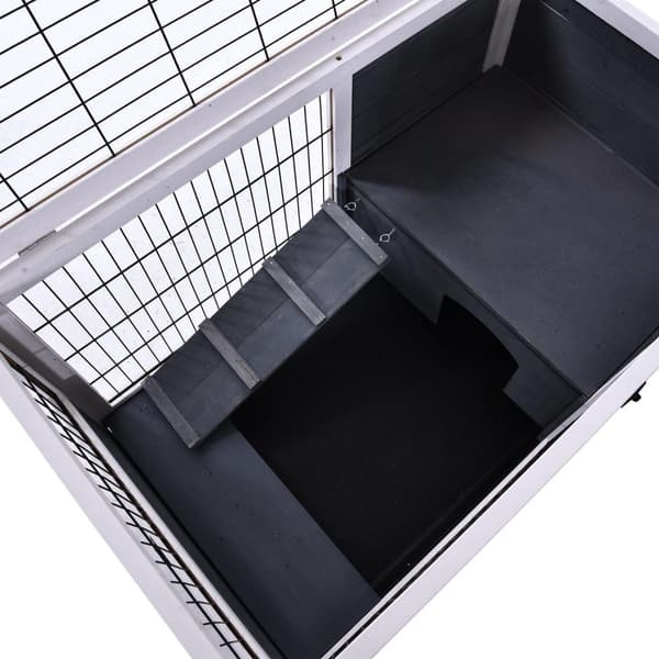 Rootz Rabbit Cage - Wit - Hauset, Metalli - 35,43 cm x 20,86 cm x 23,22 cm