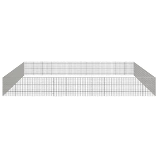 vidaXL Husdjursbur 48-panel 54x80 cm galvaniserat järn