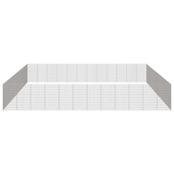 vidaXL kæledyrsindhegning 54x100 cm 48 paneler galvaniseret jern