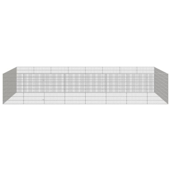 vidaXL kæledyrsindhegning 54x80 cm 24 paneler galvaniseret jern