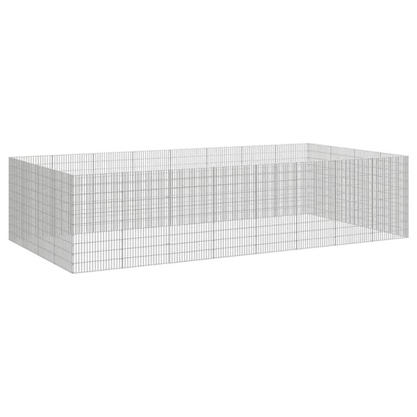vidaXL Husdjursbur 24-panel 54x100 cm galvaniserat järn