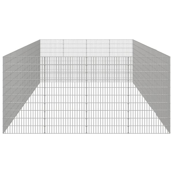 vidaXL Husdjursbur 24-panel 54x100 cm galvaniserat järn