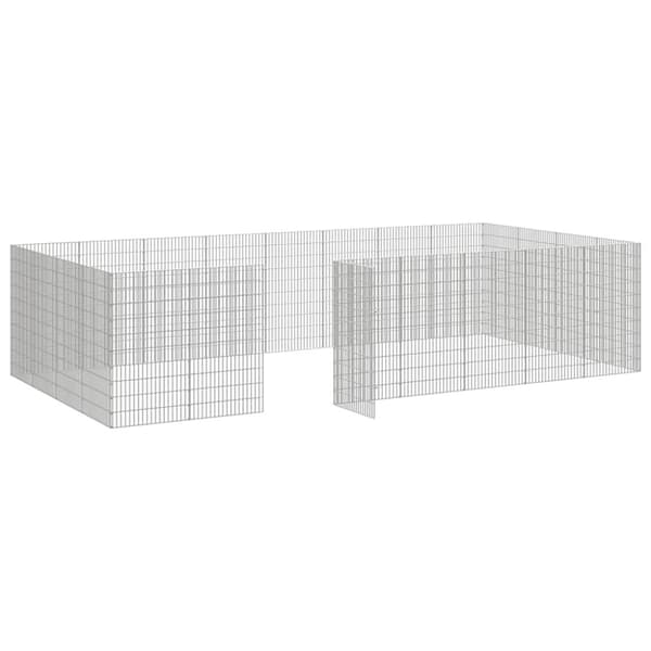 vidaXL Husdjursbur 24-panel 54x100 cm galvaniserat järn